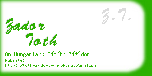 zador toth business card